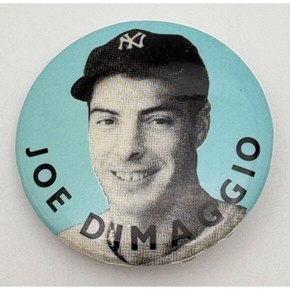 Joe DiMaggio Vintage Pinback Button Ney York Yankees Baseball Stadium Pin - Picture 6 of 6